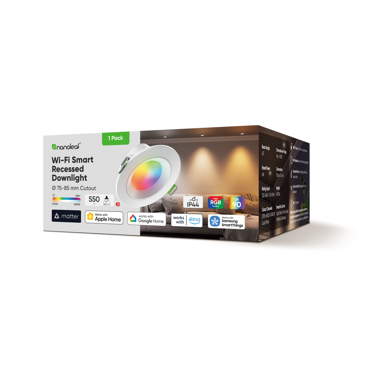 Nanoleaf Smart Recessed Downlight (Matter Over Wi-Fi) R5